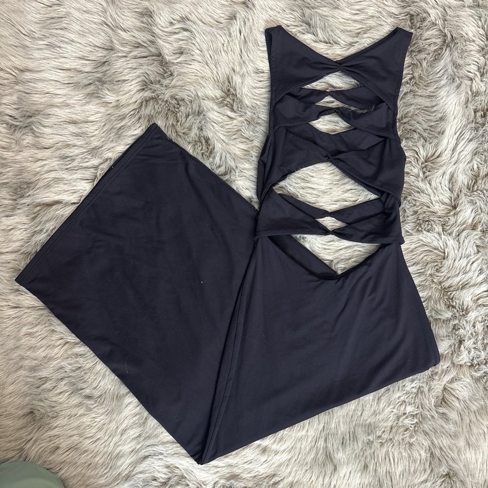 SOLD Meshki Black Backless Cut-Out Dress